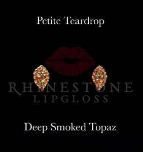 Petite Teardrop Deep Smoked Topaz