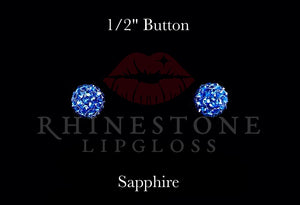 1/2" Button - Sapphire