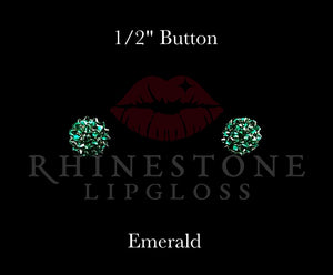 1/2" Button - Emerald