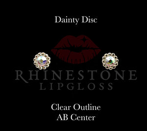 Dainty Disc - Clear Center, AB Outline