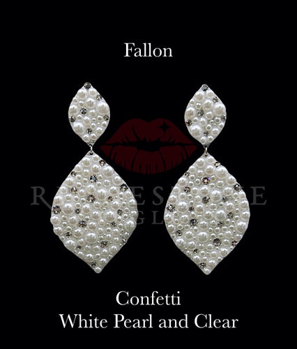 Fallon Confetti White Pearl and Clear