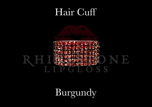 Hair Cuff for Ponytail - Burgundy