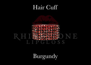 Hair Cuff for Ponytail - Burgundy
