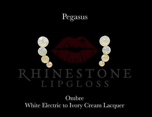 Pegasus Four Stone Ombre White Electric to Ivory Cream Lacquer Ombre