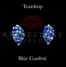 Teardrop Blue Confetti