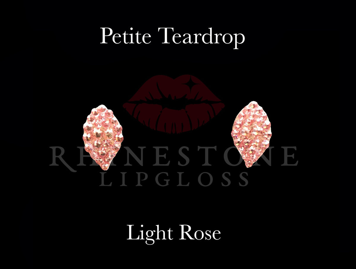 Petite Teardrop Light Rose – Rhinestone Lipgloss