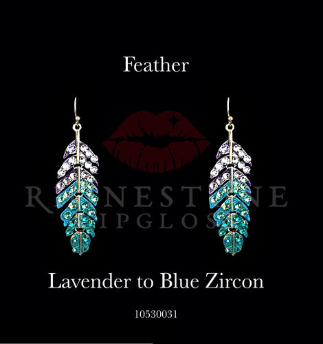 Feather 3-Color Provence Lavender, Light Turquoise, Blue Zircon