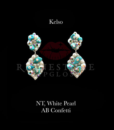 Kelso Confetti Natural Turquoise, White Pearl, AB