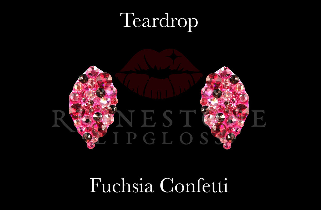 Teardrop Confetti Fuchsia