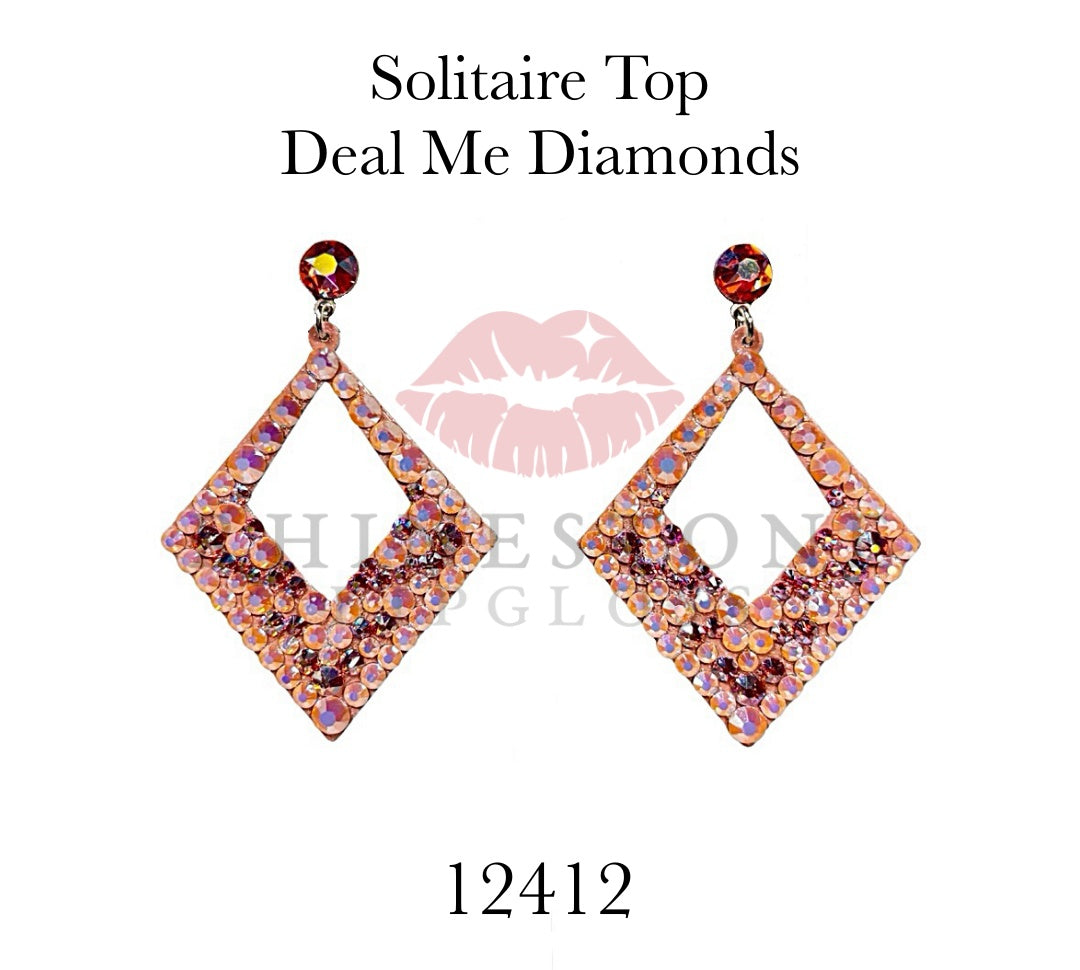 Deal Me Diamonds Exclusive Solitaire Top 12412 Earrings