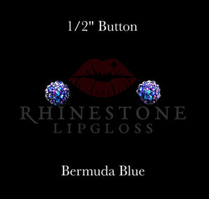1/2" Button - Bermuda Blue