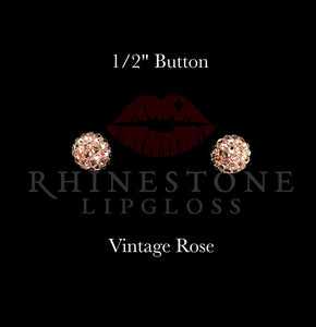 1/2" Button Vintage Rose