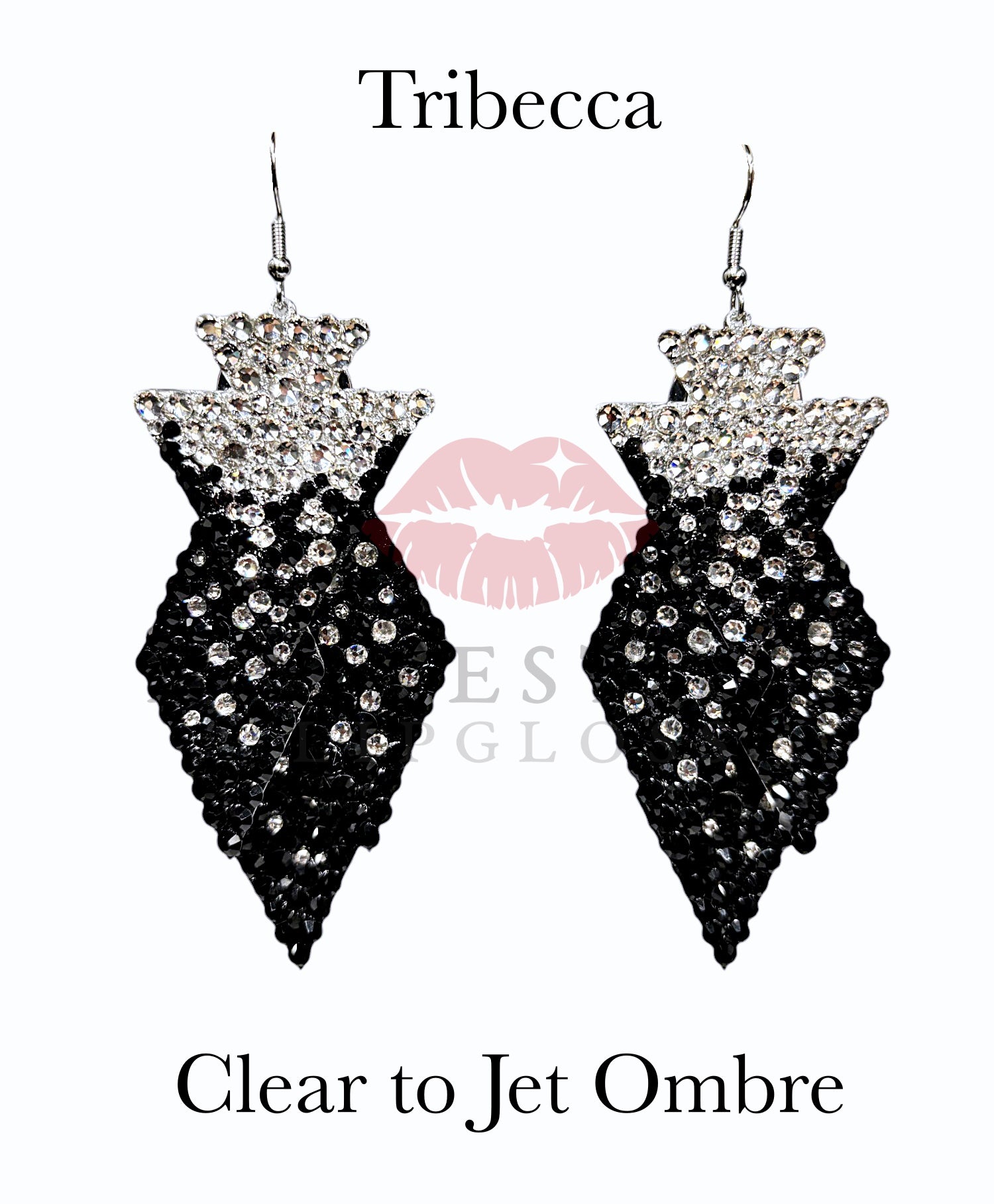 Tribecca Exclusive - Ombre' Clear to Jet Earrings