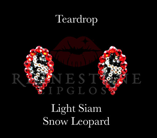 Teardrop Light Siam Outline, Snow Leopard Fill