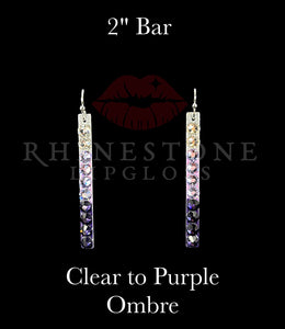 Bar 2" Ombre - Clear to Purple Velvet