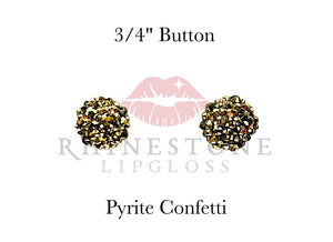 3/4" Button Exclusive Confetti - Pyrite