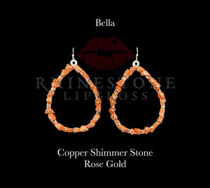 Bella Confetti Brown Shimmer Stone/Rose Gold/Rose Gold Accents