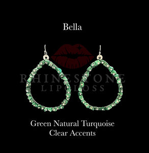 Bella - Green Natural Turquoise, Clear Accents