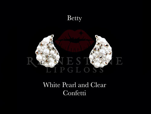 Betty Paisley Confetti - White Pearl and Clear