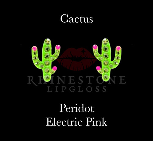 Cactus - Peridot Green with Neon Pink Accents