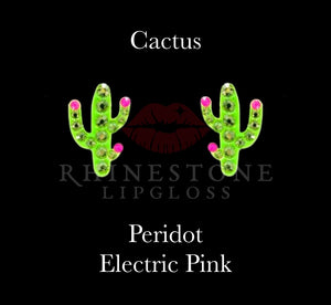 Cactus - Peridot Green with Neon Pink Accents