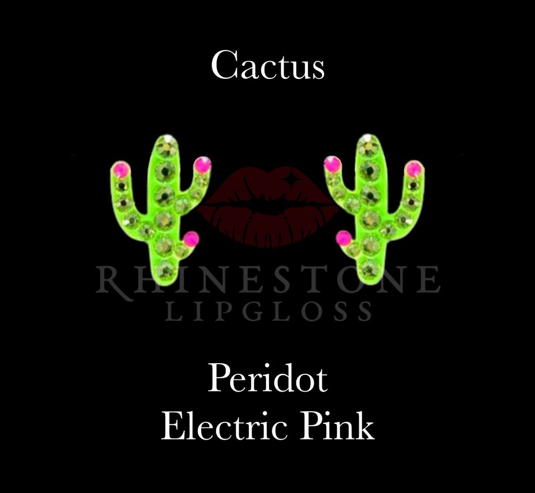 Cactus - Peridot Green with Neon Pink Accents