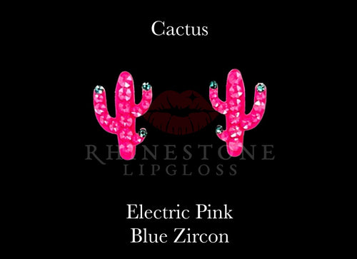 Cactus - Neon Pink with Blue Zircon Accents