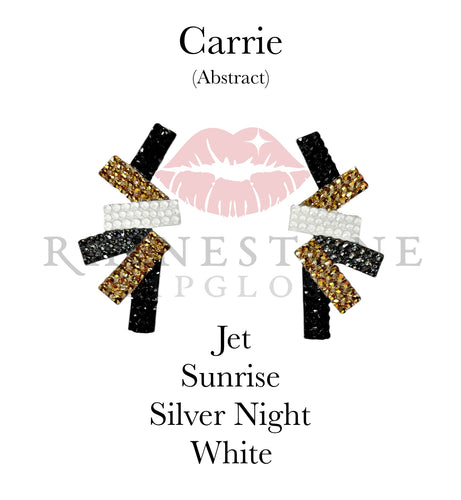 Carrie (Abstract) Exclusive - Jet, Sunrise, Silver Night, White