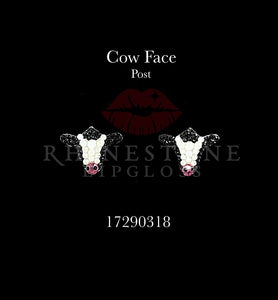 Cow Face - Black and White