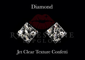 Diamond Confetti - Jet with Clear Texture