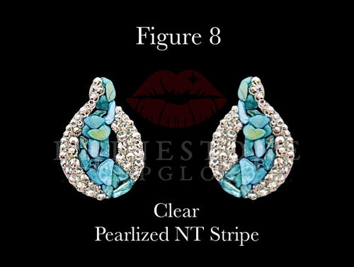 Figure 8 - Clear with Pearlized Natural Turquoise Stripe