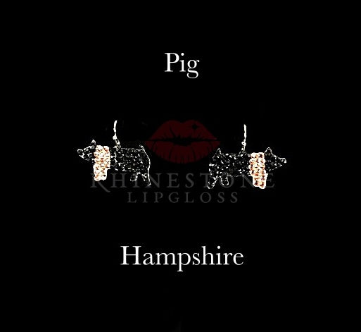 Pig -  Hampshire- Pink and Black Pig