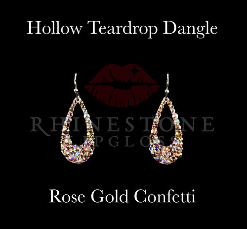 Hollow Dangle Confetti Rose Gold Confetti