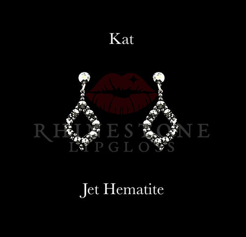 Kat Dangle Post Top - Jet Hematite