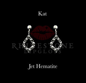 Kat Dangle Post Top - Jet Hematite