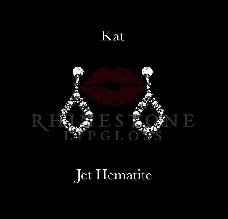 Kat Dangle Post Top - Jet Hematite