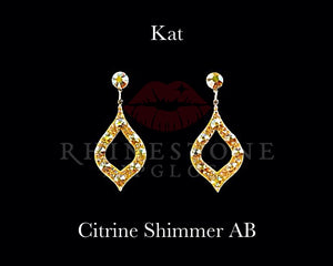 Kat Dangle Post Top Citrine Shimmer