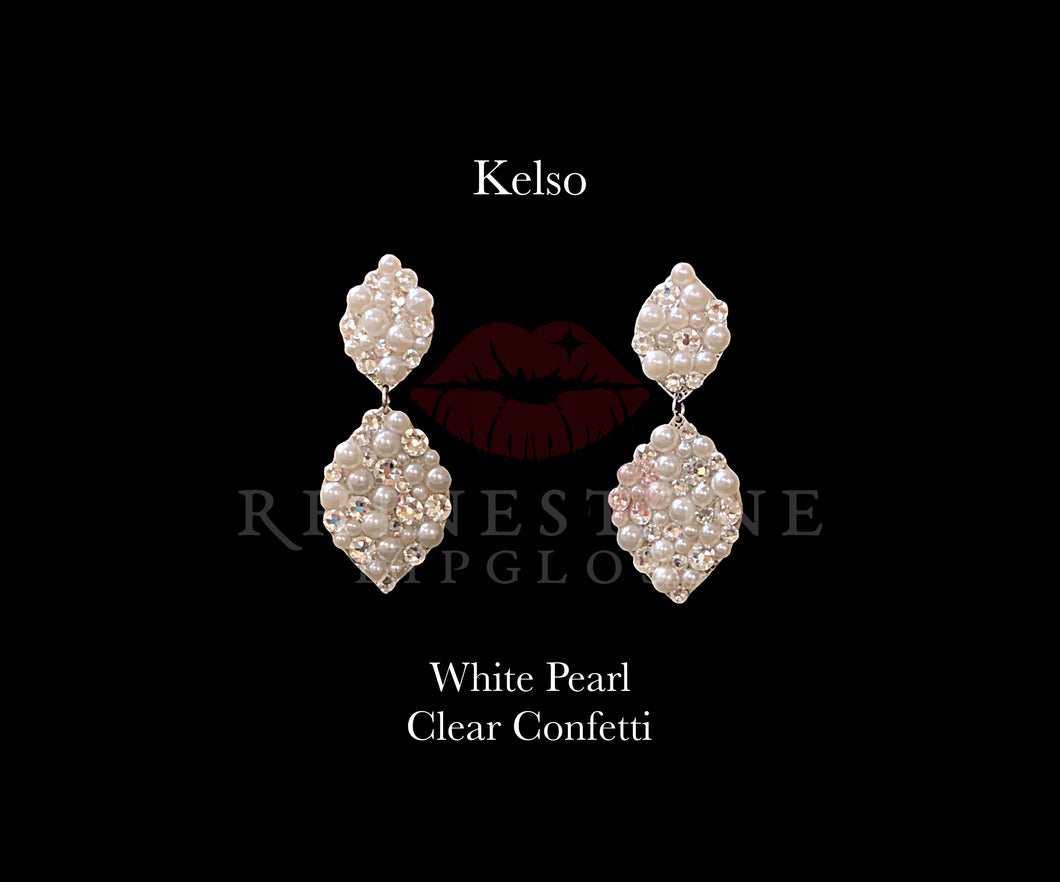 Kelso White Pearl and Clear Confetti
