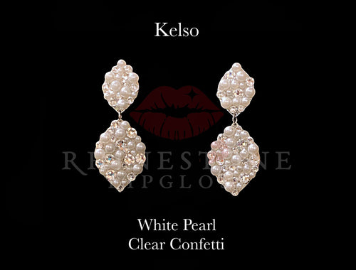 Kelso White Pearl and Clear Confetti