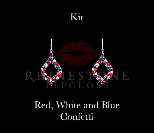 Kit Dangle Confetti Red, White, Sapphire Blue