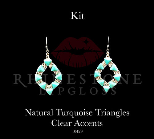 Kit Turquoise Triangle Stones with Clear Accents