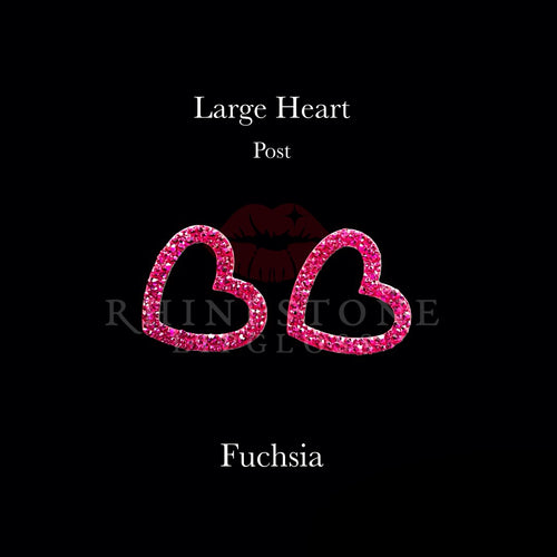 Large Heart Post Fuchsia