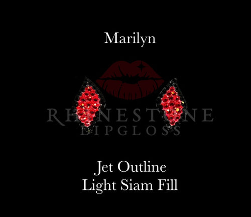 Marilyn - Jet Outline, Light Siam Fill