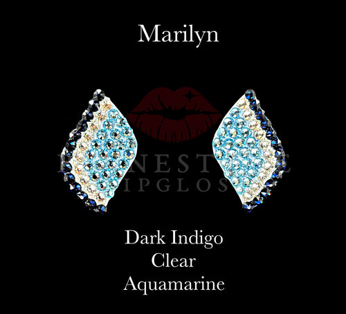 Marilyn Wave 3-Color- Thin Dark Indigo, Clear, Aquamarine