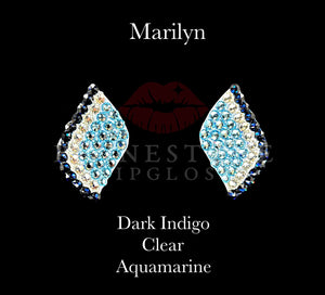 Marilyn Wave 3-Color- Thin Dark Indigo, Clear, Aquamarine