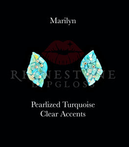 Marilyn - Pearlized Natural Turquoise, Clear Accents