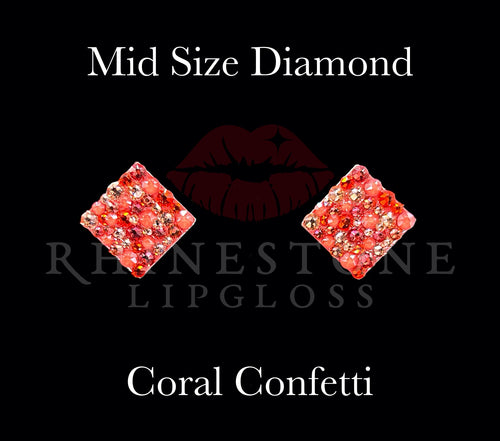 Diamond Mid Size  Confetti - Coral