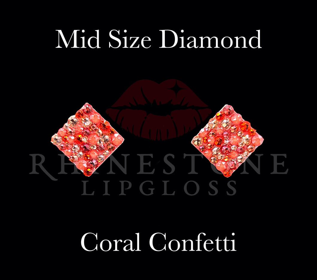 Diamond Mid Size  Confetti - Coral