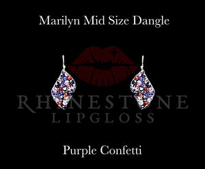 Marilyn Mid Size Dangle - Purple Confetti