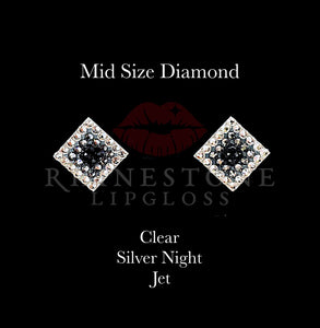 Diamond 3-Color  Mid Size -  Clear Outline, Silver Night Center, Jet Fill